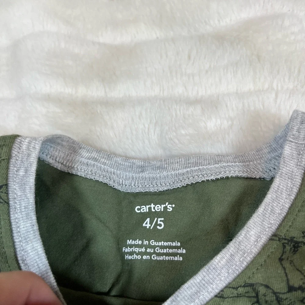 NWT Carters Boys 4/4 Girls School Fall Spring Dino Skateboard T-Rex Slater Tank